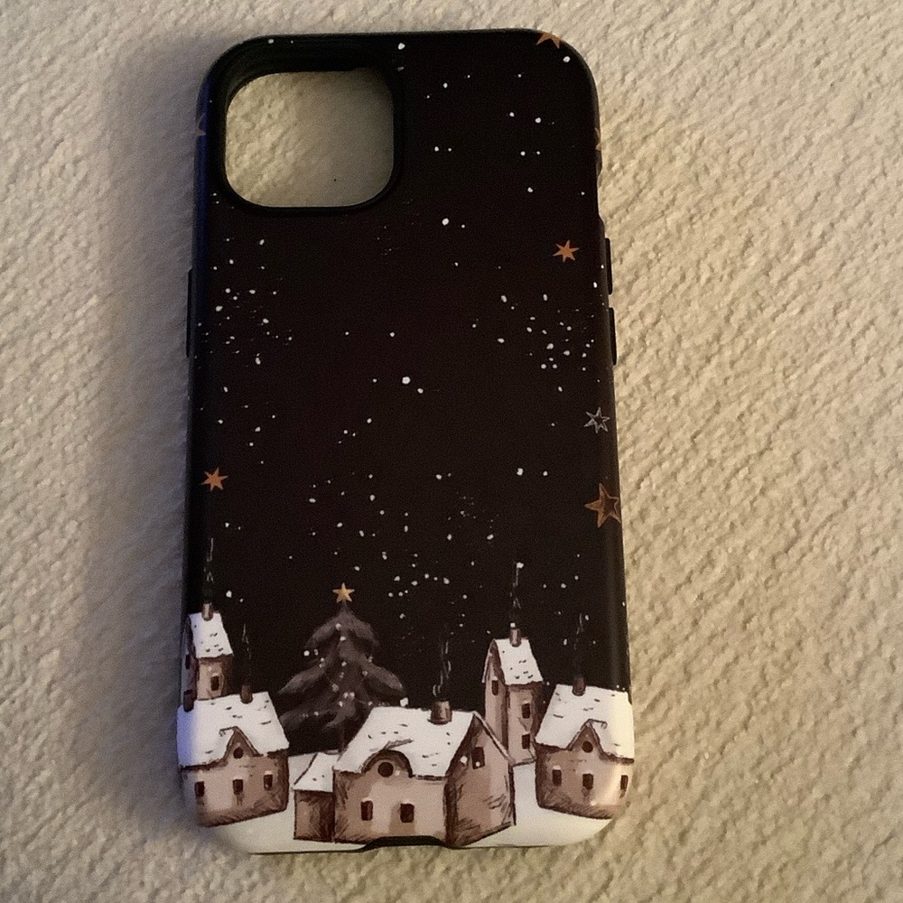 iPhone 15 Tough case.  “Christmas Eve”.  New. Never used. Matte finish.